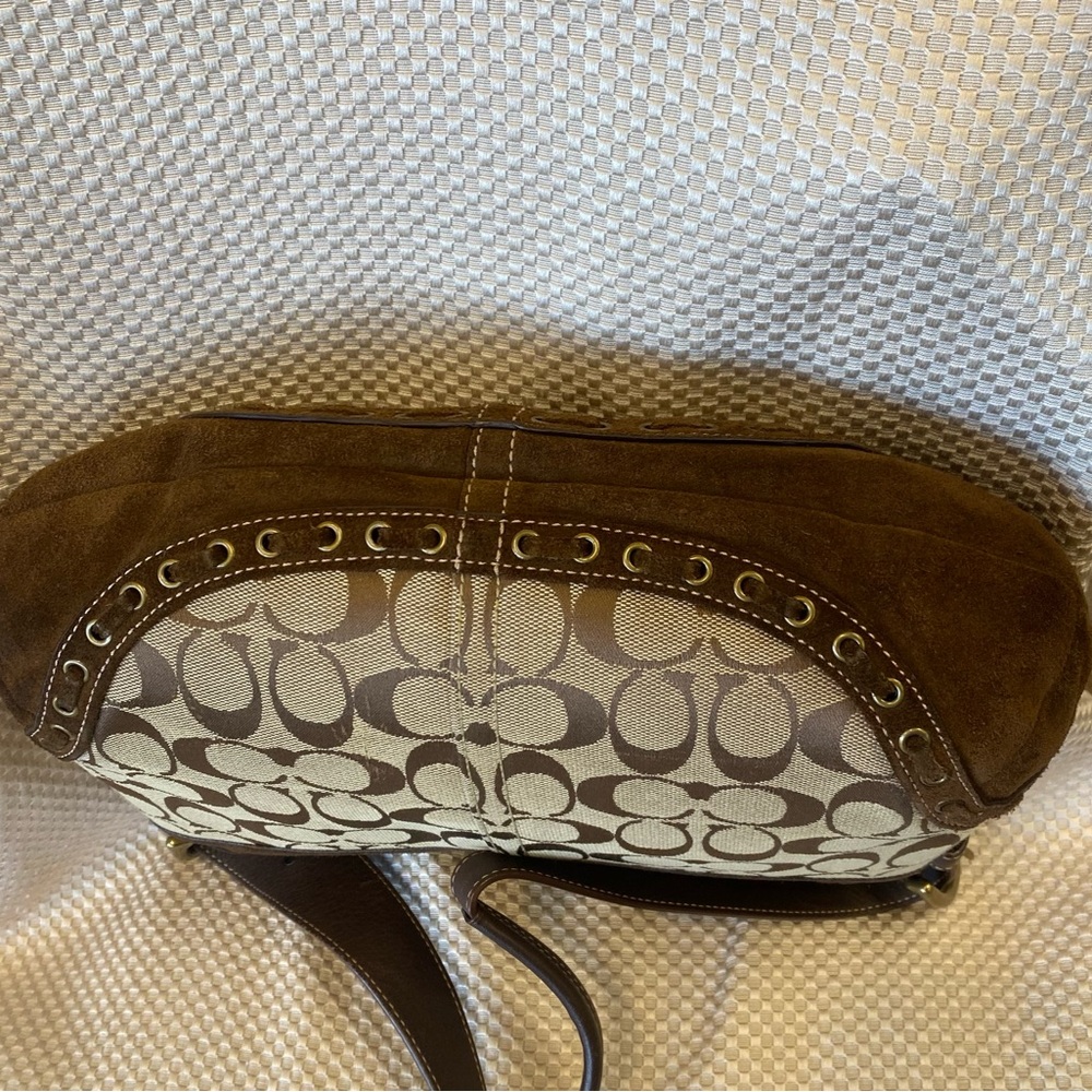 Never Used Vintage Coach Shoulder Bag. Suede Mix Soho. - Picture 6 of 9
